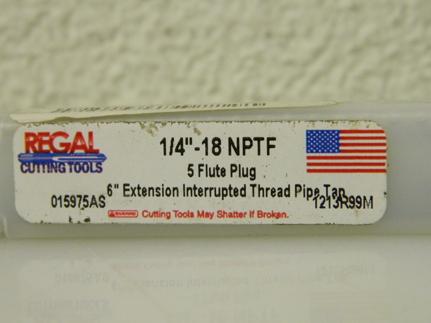 Regal Extension Pipe Plug Tap 015975AS 1/4"-18 NPTF 5FL 6" 015975AS