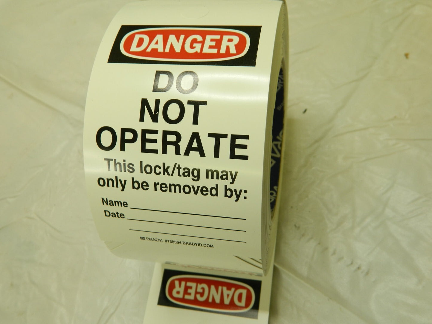 BRADY Do Not Operate Tag: Polyester, DANGER 5-3/4" High Qty 250 150504