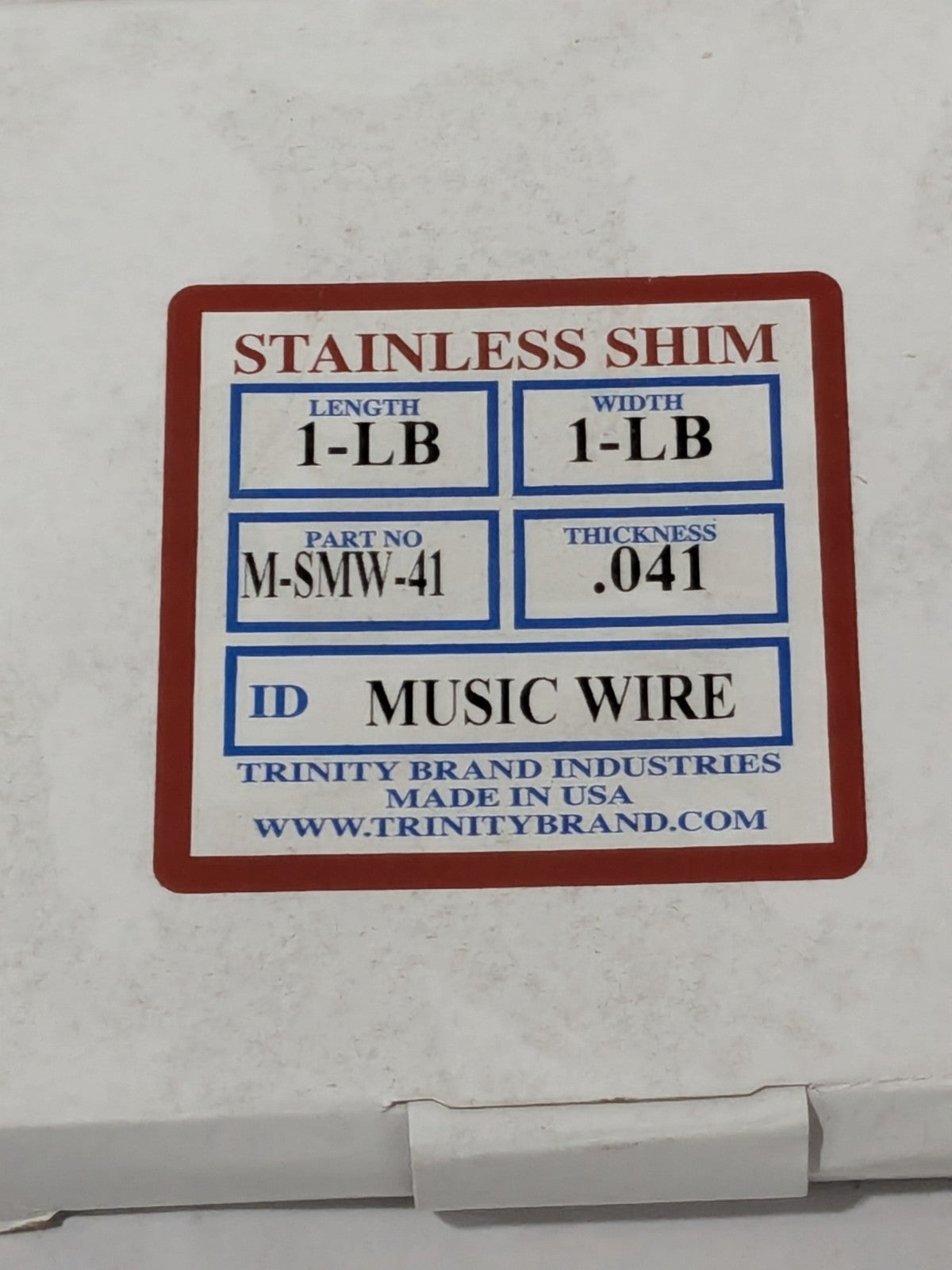 TBI Music Wire Coil: 302 & 304 Stainless Steel, 0.041" Dia, 223' Long M-SMW-41