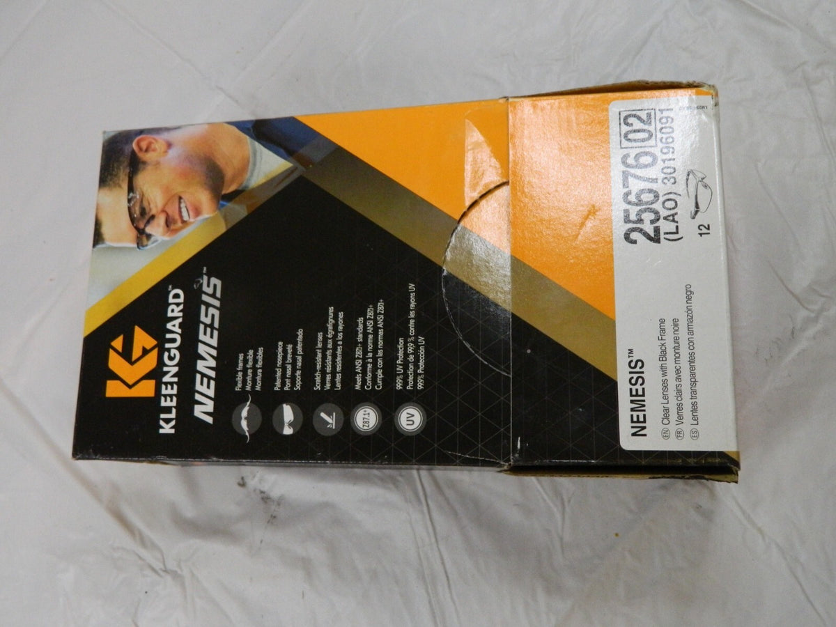KLEENGUARD Safety Glass 12pk Scratch-Resistant Polycarbonate, Clear Lenses 25676