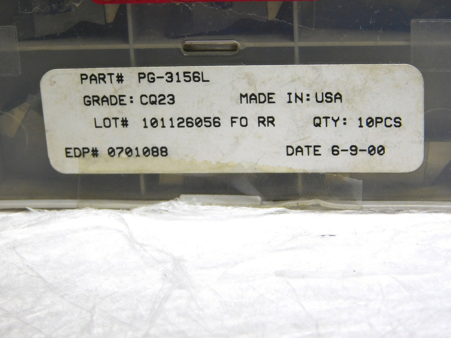 RTW Carbide Grooving Inserts PG3156L Grade-CQ23 Qty 10 0701088