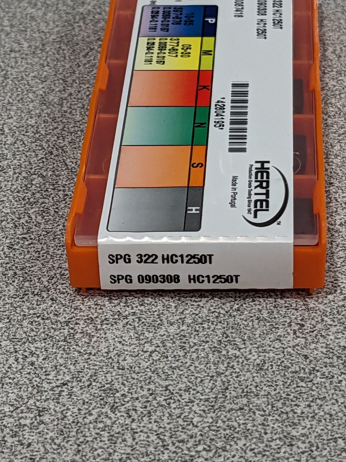 HERTEL Turning Insert: SPG322 HC1250T, Solid Carbide Qty 10 42804195