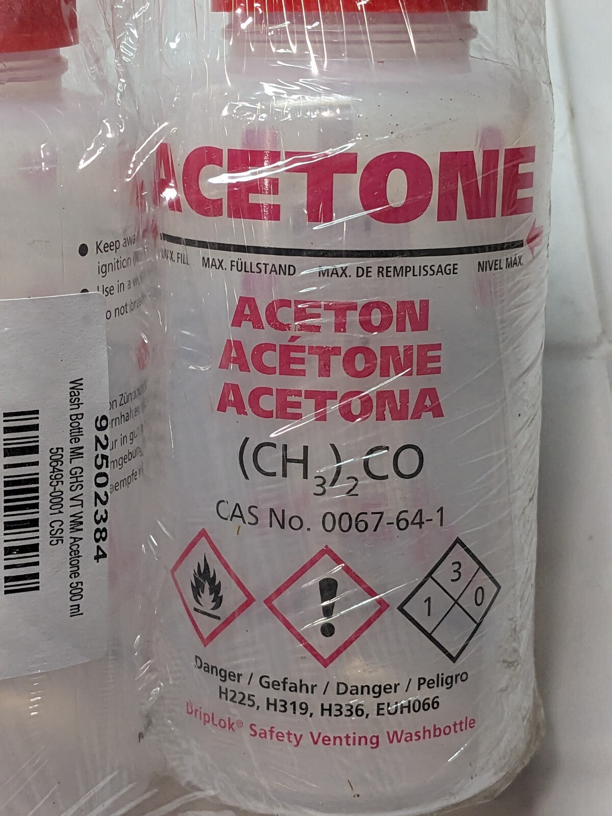 DYNALON LABWARE Polyethylene Safety Wash Bottle: 3" Width/Dia Qty 5 506495-0001
