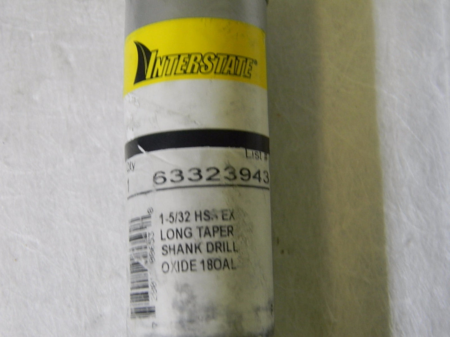 Interstate Taper Shank Drill Bit 1-5/32" Dia. 4MT 118° HSS #63323943
