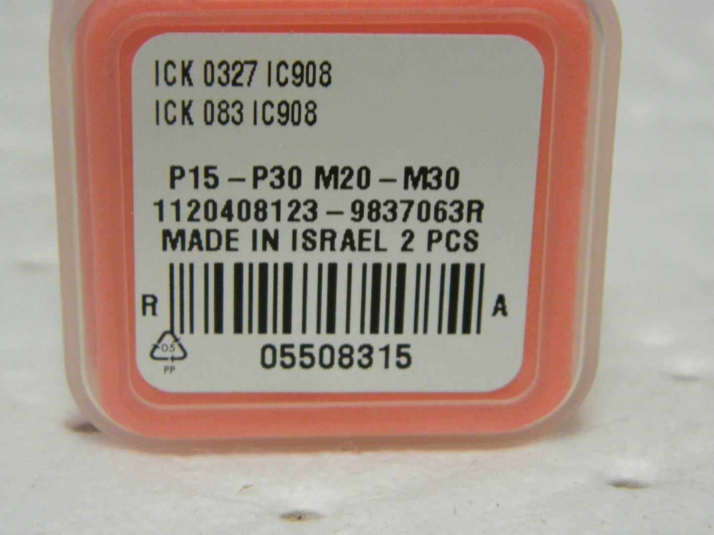 Iscar Replaceable Drill Tip Series ICK 0.327" Diam Grade IC908 140° 5508315