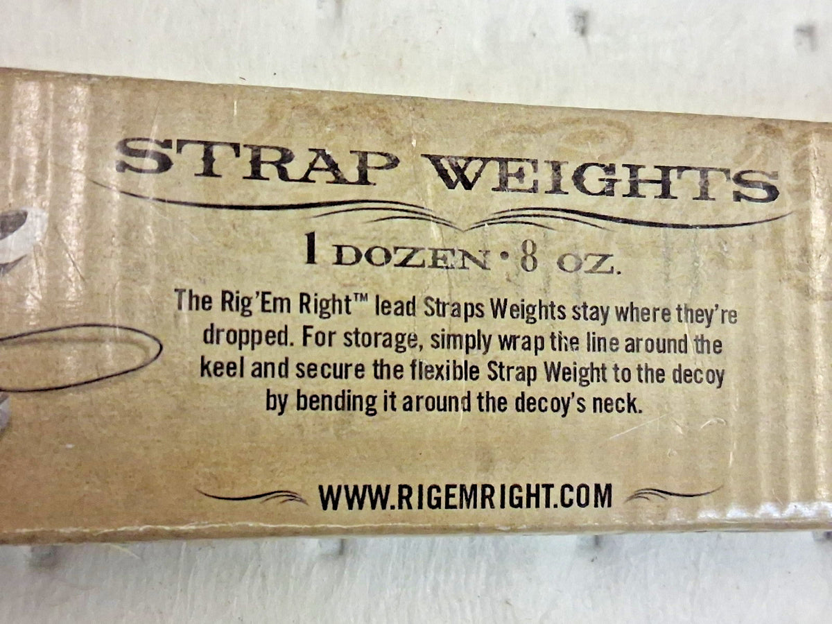 Rig Em Right Duck Decoy Rigging Strap Weights QTY12 Straps 002-SW-8