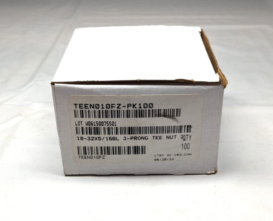 #10-32 Zinc-Plated 3 Prong Tee Nut *BOX OF 100* TNUTFI-100-100BX
