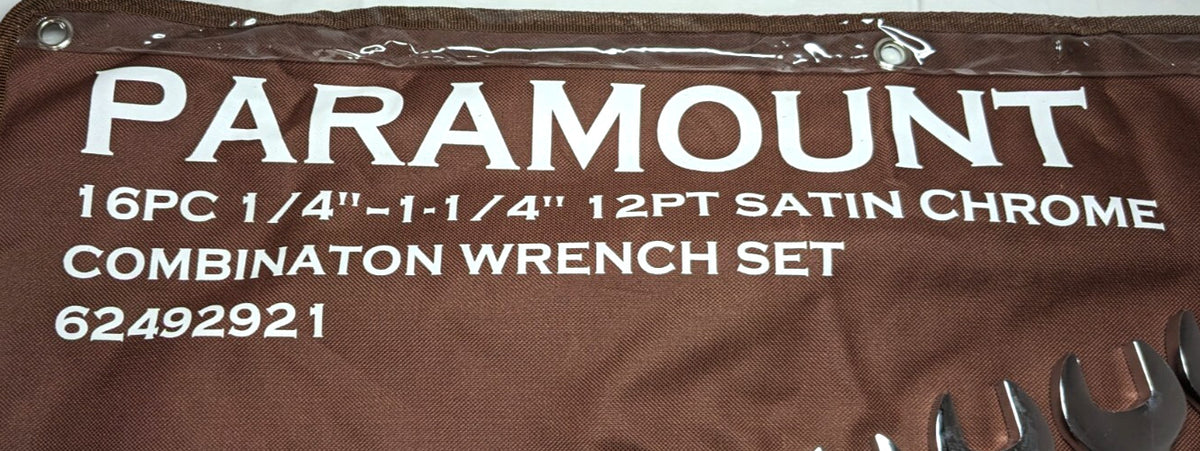 PARAMOUNT 16pc Combination Wrench Set 1/4" - 1-1/4" 12PT 022-16SSET