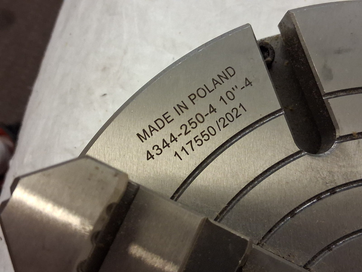Bison Manual Lathe Chuck 10" 4 Jaw Independent 7-853-1034