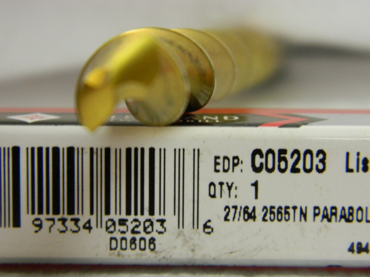 Cleveland 27/64" x 4.625" x 7.250" 2FL TiN HSS Parabolic Drill Bit 68297530