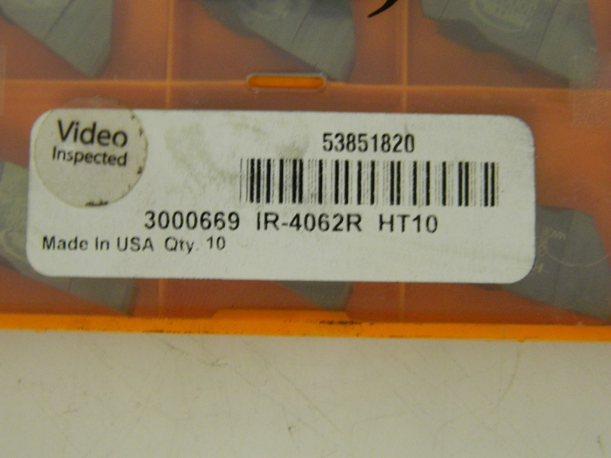 Hertel Carbide Double Grooving Inserts 10Pk 0.125" IR4062 HT10 Grade 53851820