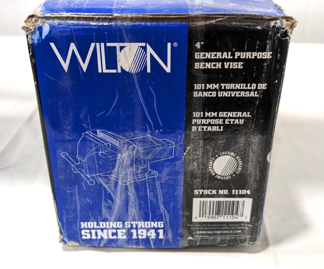 WILTON 4" Bench Vise 4" Jaw Width & Opening 11104