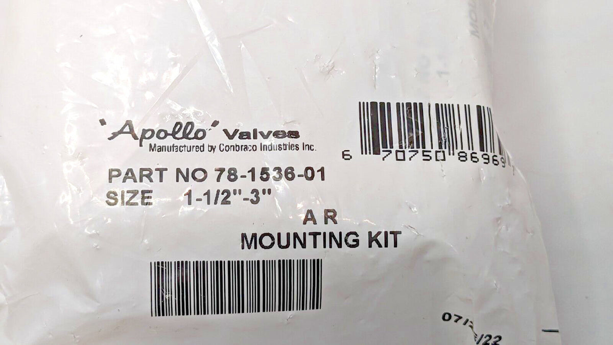 Apollo Valves Mounting Kit Stainless Steel Size 1-1/2"-3" AR Series 78