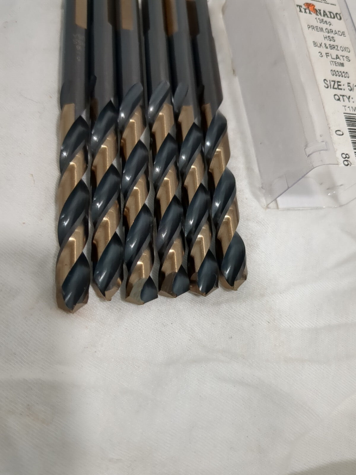 TTD Mechanics Drill Bit 6ct: 5/16" Dia, 135 ° Point HSS 033320