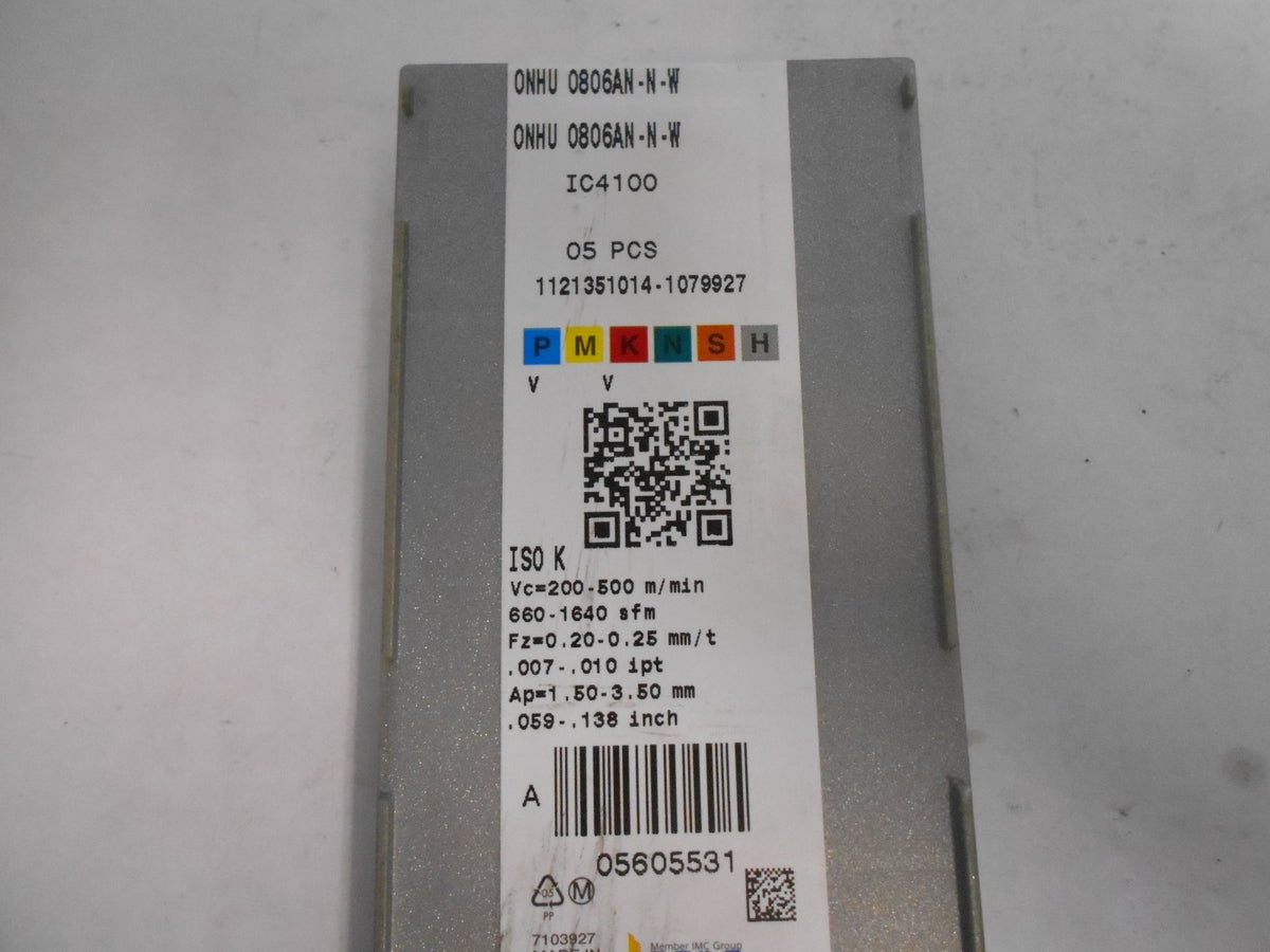 Iscar ONHU0806AN-W IC4100 Carbide Milling Insert Qty. 5 5605531