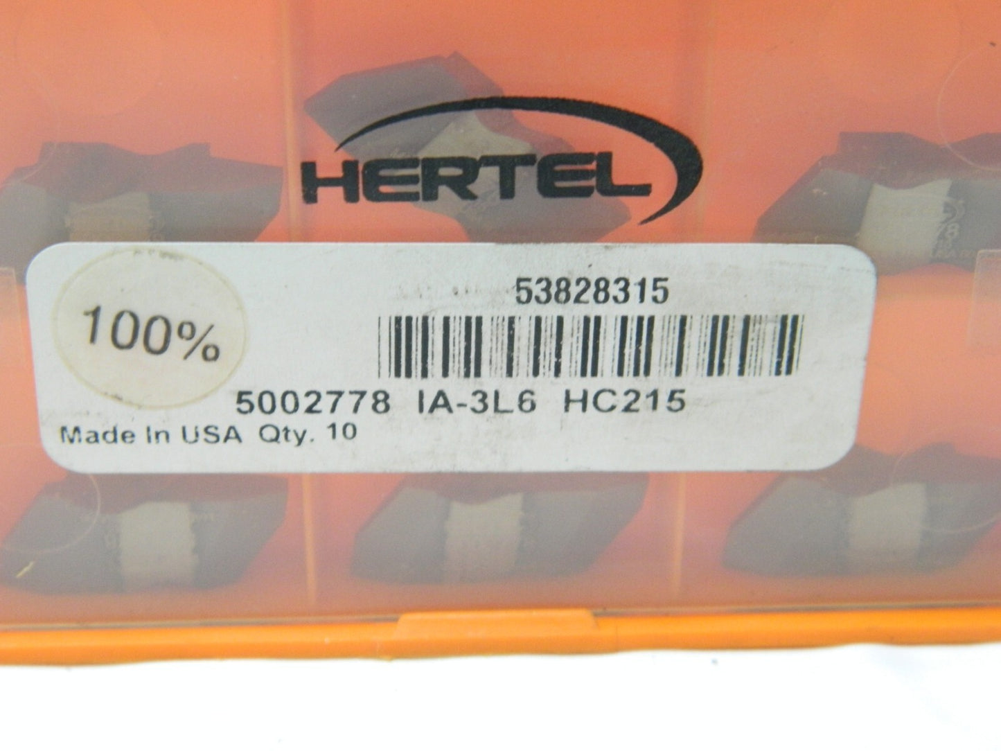 Hertel IA3L6 HC215 Carbide Threading Insert Qty 10 5002778