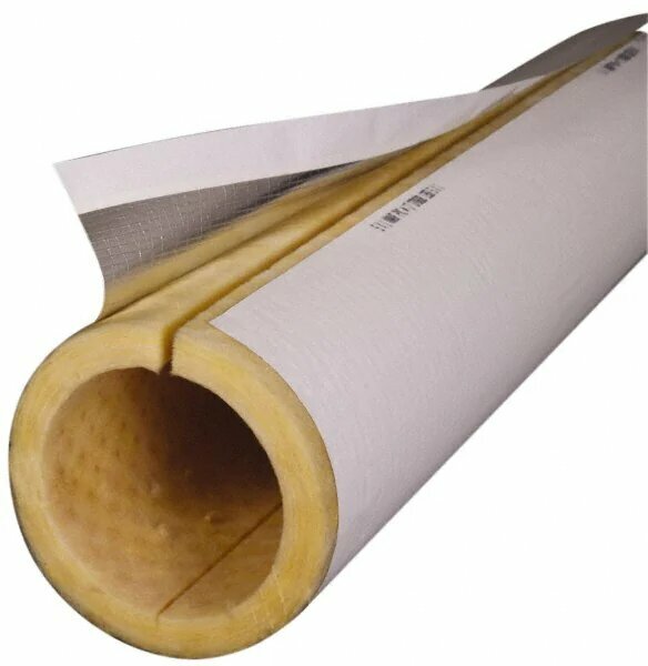 Fiberglass Rigid Pipe Insulation - 1-1/2" Thick x 2-1/2" Pipe x 3&apos