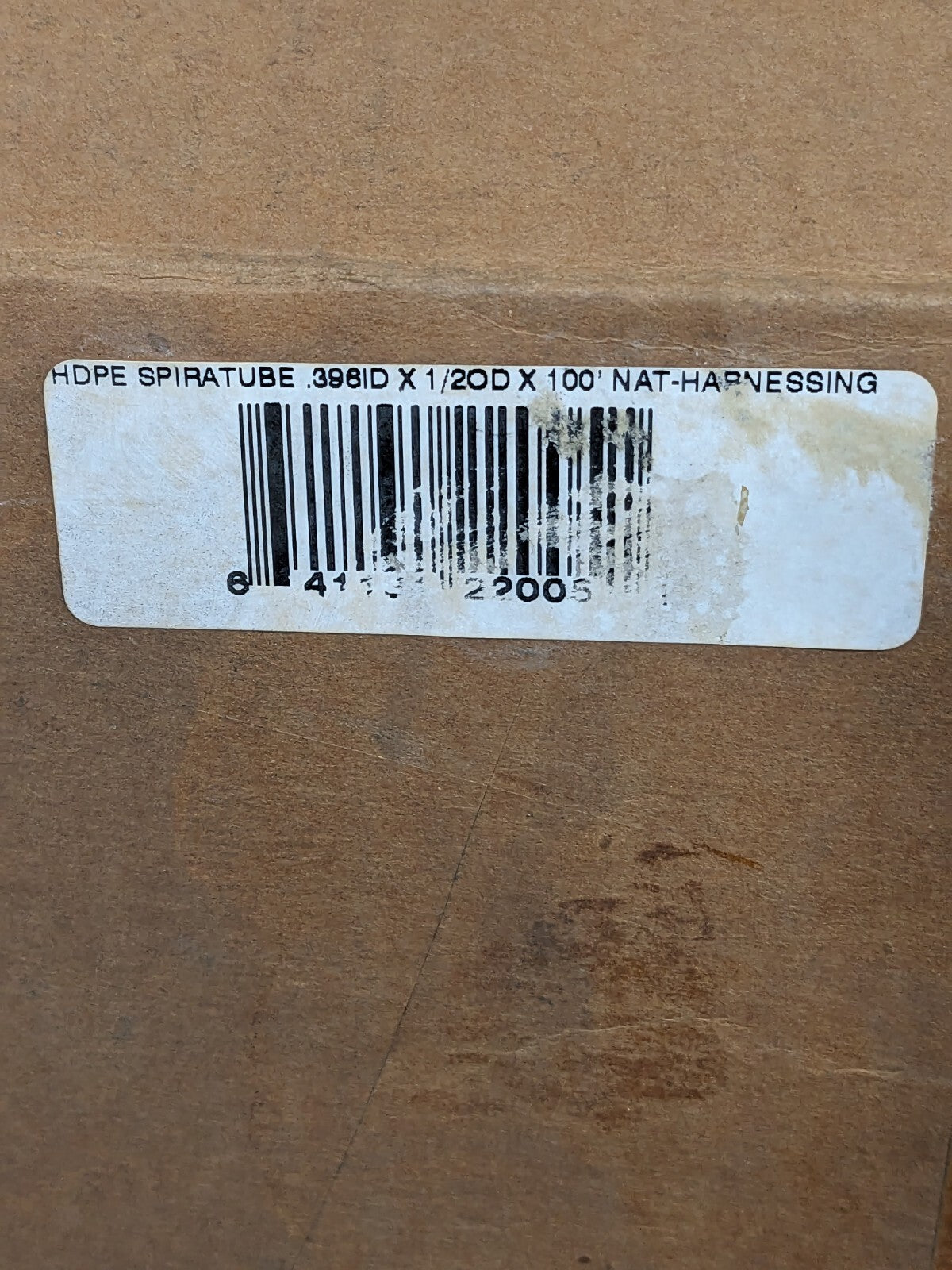 HDPE Wire & Hose Harness Cable Sleeve 0.396" ID, Natural (Color) 100' 22005