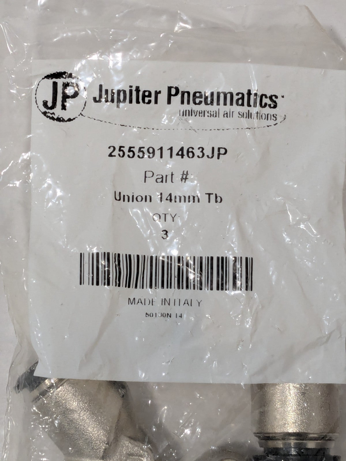 JP Push-to-Connect Tube x Tube Fitting: 14.00 mm OD 3 Pack 2555911463JP