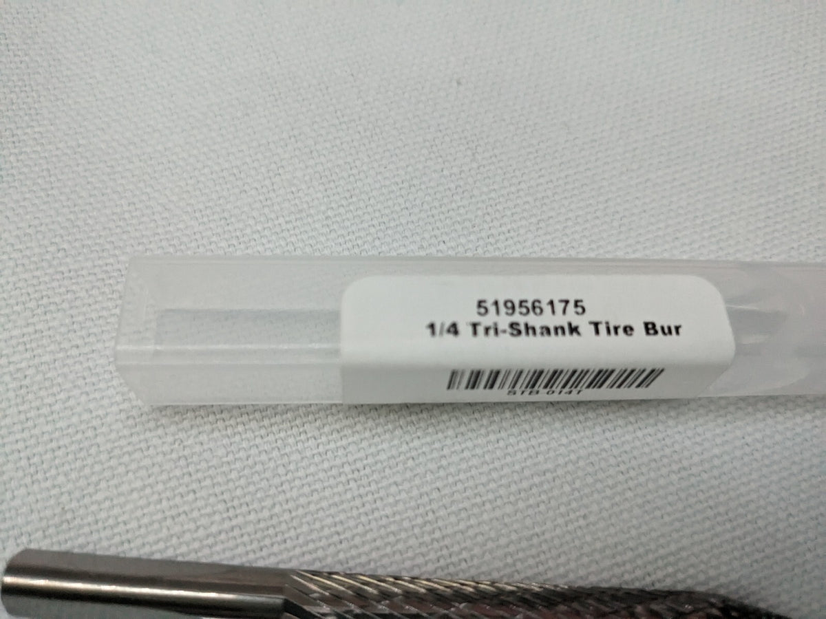 Abrasive Bur: STB-014T, 1/4" Cut Dia, Cylinder with Plunge Point TireSTB-014T
