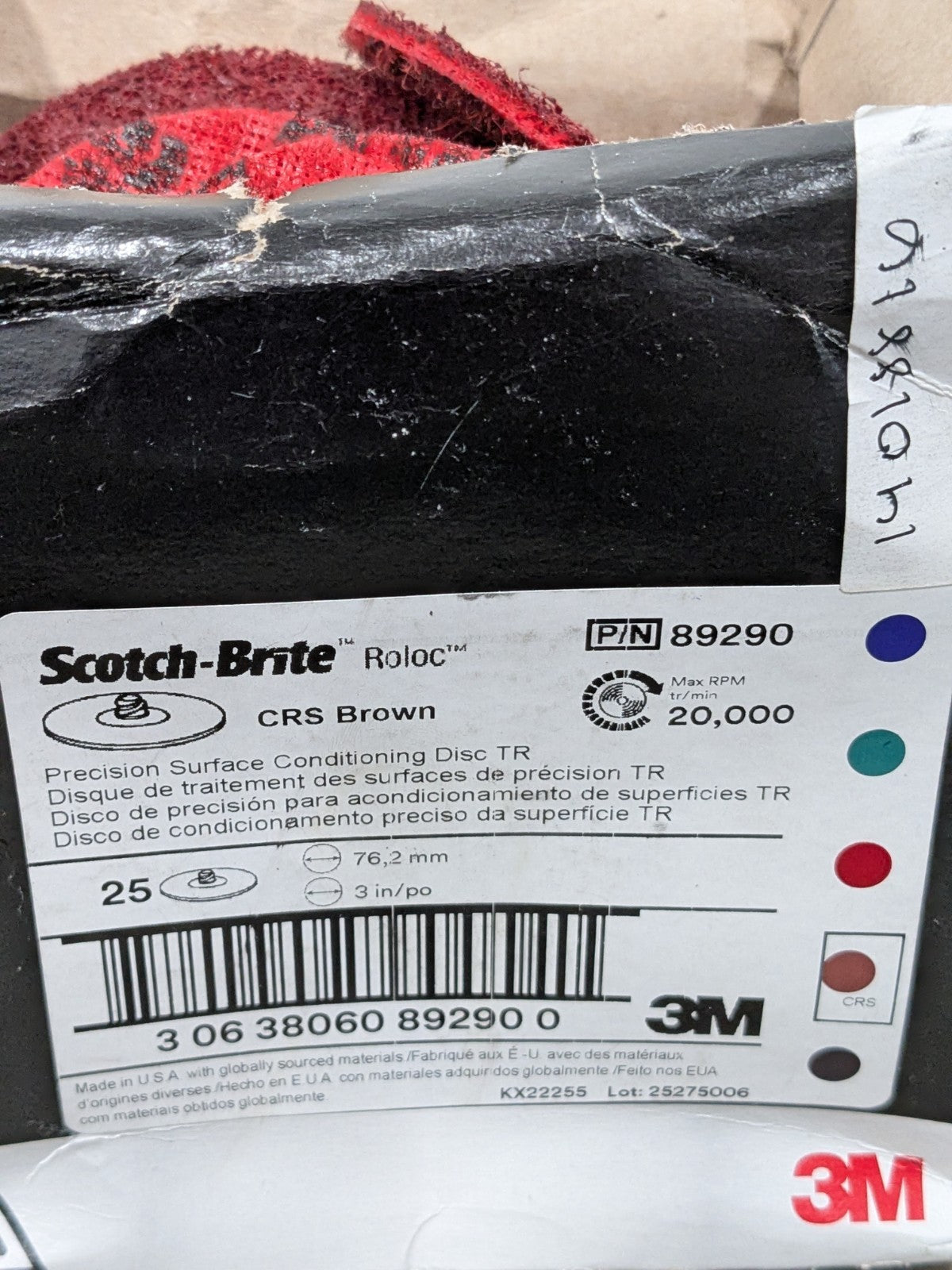 3M Quick-Change Disc Roloc TR, 3" Dia Premium Ceramic Alumina Qty 25 7100264197