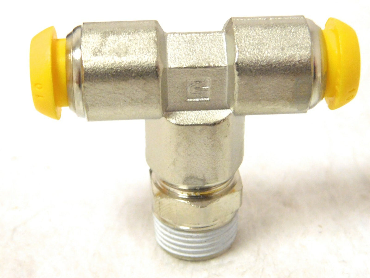Parker Nickel Plated Brass Push To Connect Tube to Male Branch Tees Box of 10