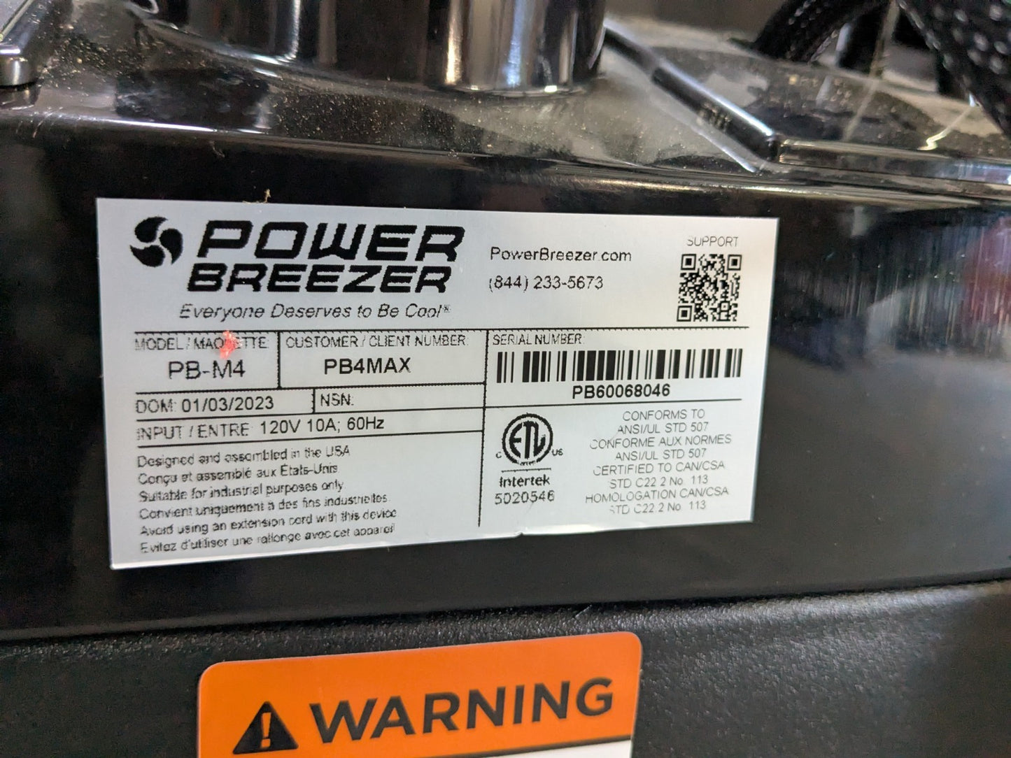 Power Breezer Max+ Portable Evaporative Cooler Misting Fan PB4MAX Parts / Repair