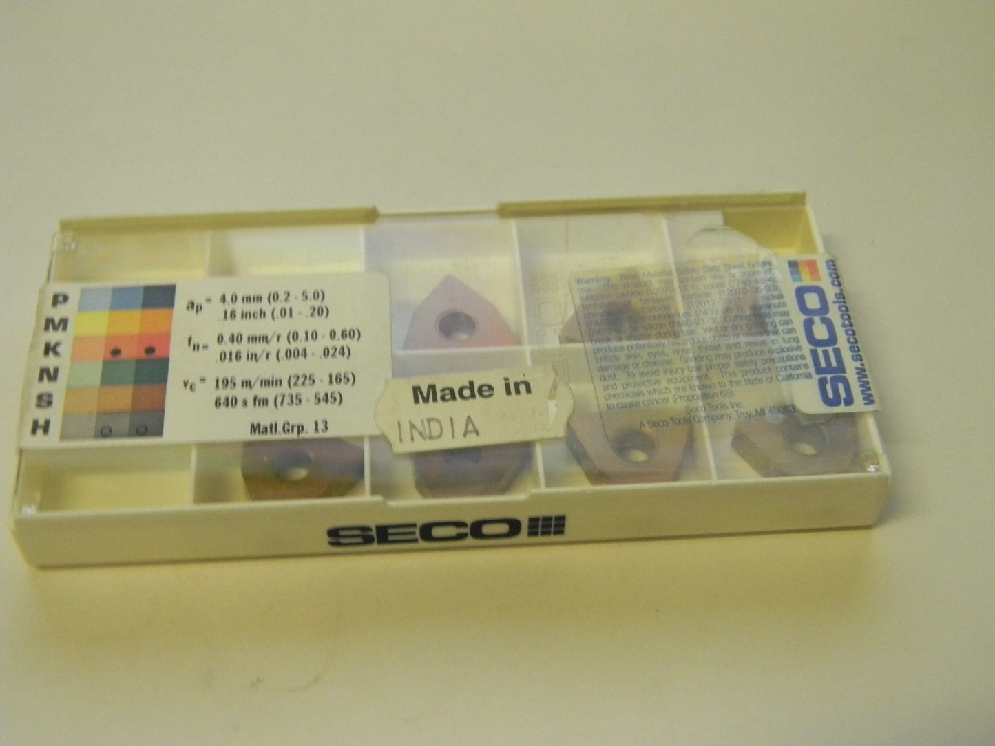 Seco WNMA080408 WNMA432 Grade TK2000 Carbide Turning Inserts Qty 7 18453