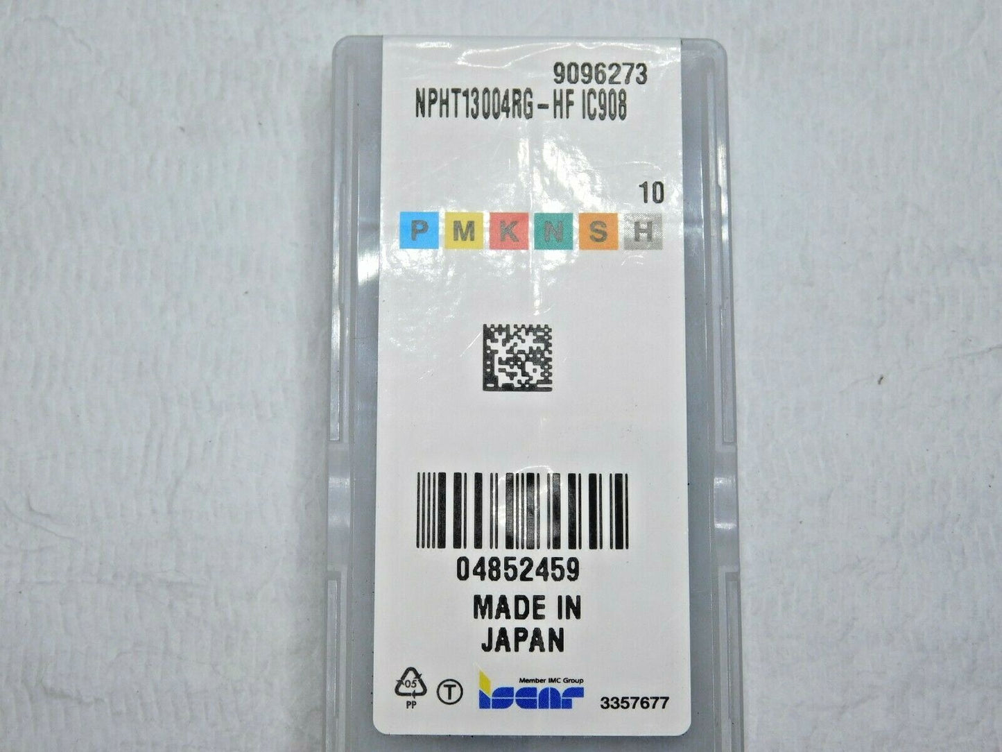 Iscar Carbide Milling Inserts NPHT13004RG-HF Grade IC908 Qty 10 4852459