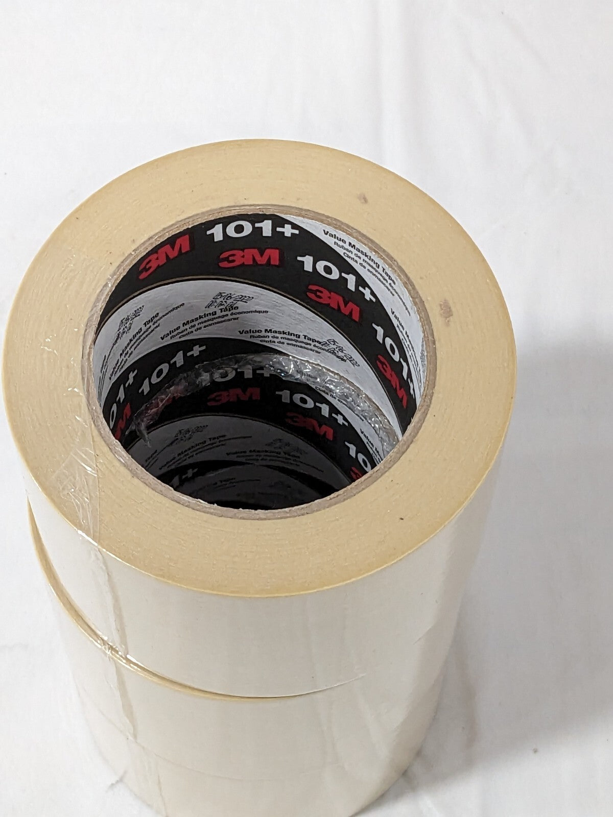 3M 101+ Tan Masking Tape 72 mm Width x 55 m Length Qty 3 Rolls 7100242379
