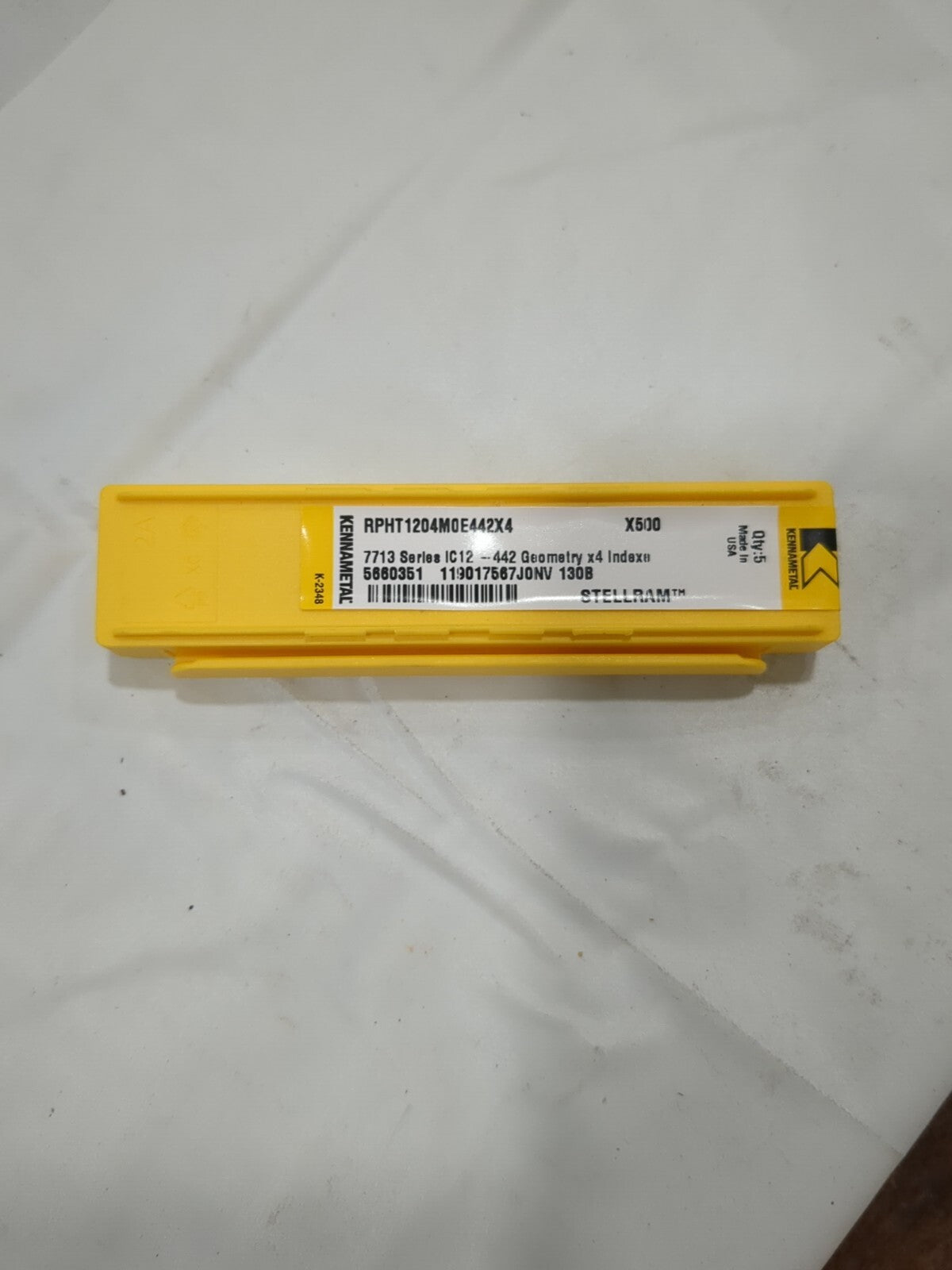 KENNAMETAL 5pk Milling Insert RPHT1204M0E442X4 X500, Solid Carbide 5660351
