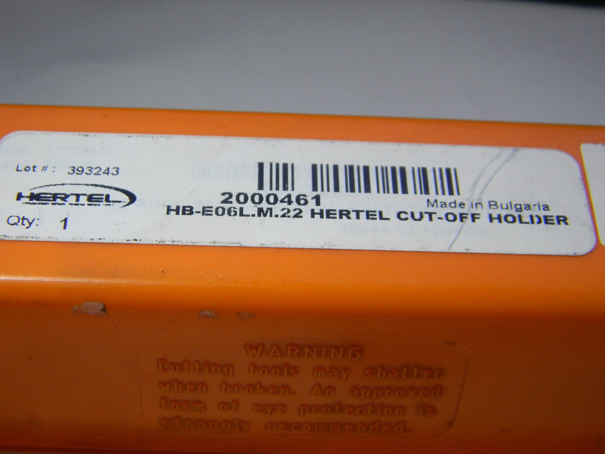 Hertel 1.18" HB Left Hand Indexable Cutoff Toolholder HB-E06L.M.22 2000461