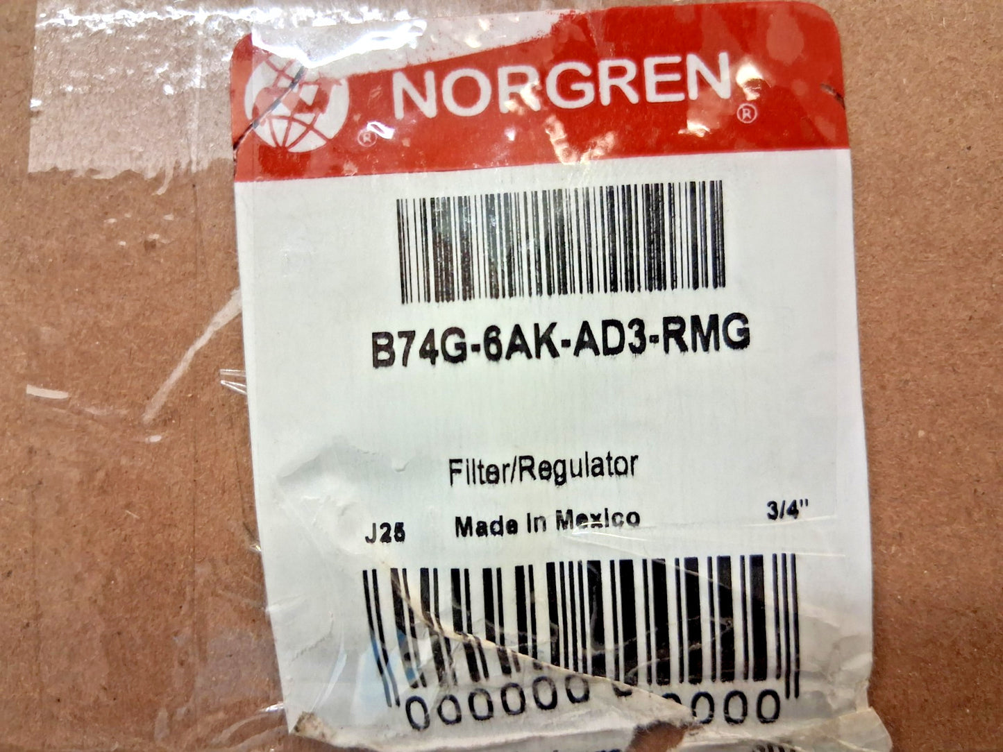 Norgren FRL Combination Unit 3/4 NPT B74G-6AK-AD3-RMG