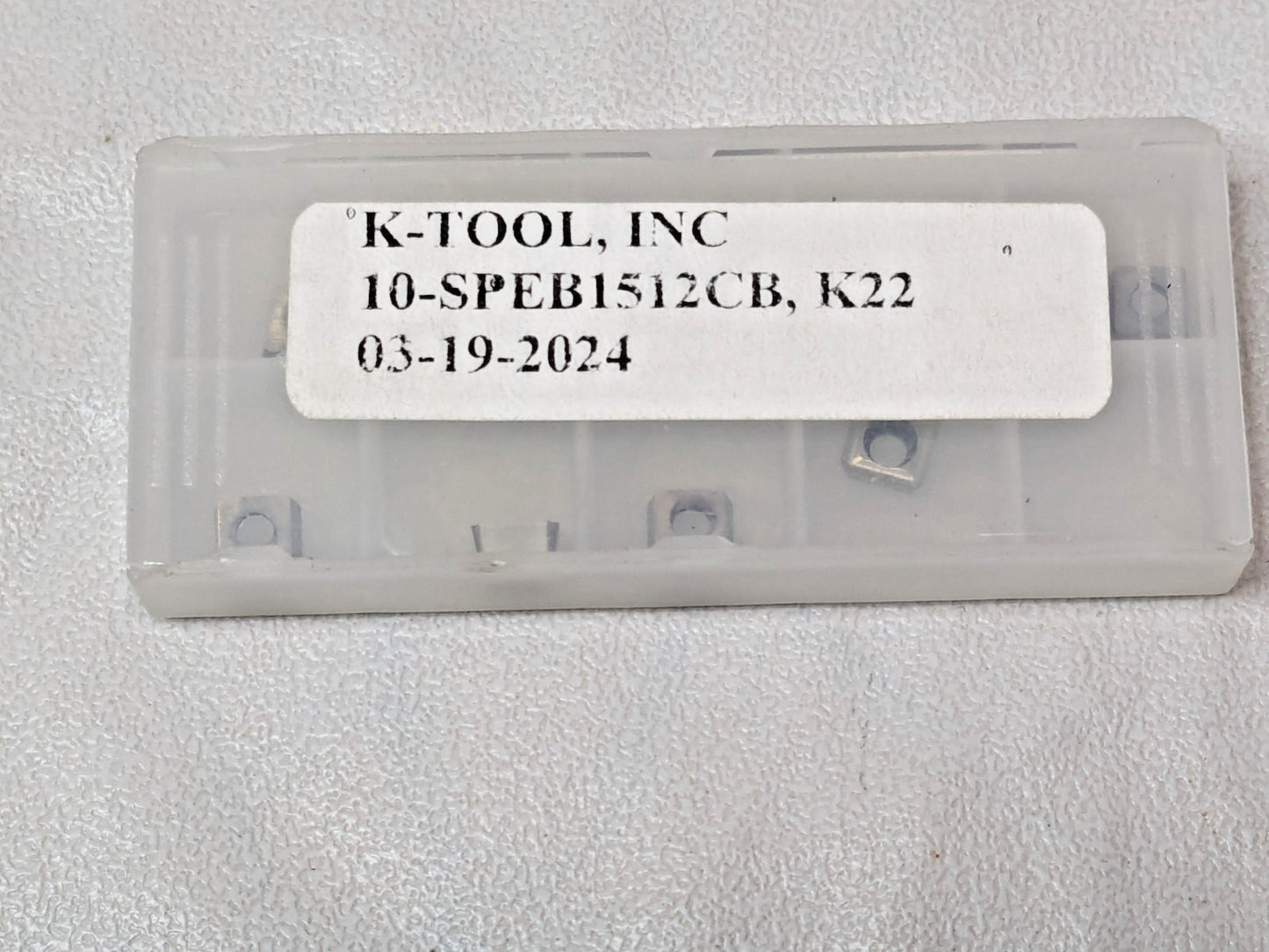 K-Tool Carbide Drilling Inserts 0.187"I.C. Square .082"T QTY 10 SPEB-1