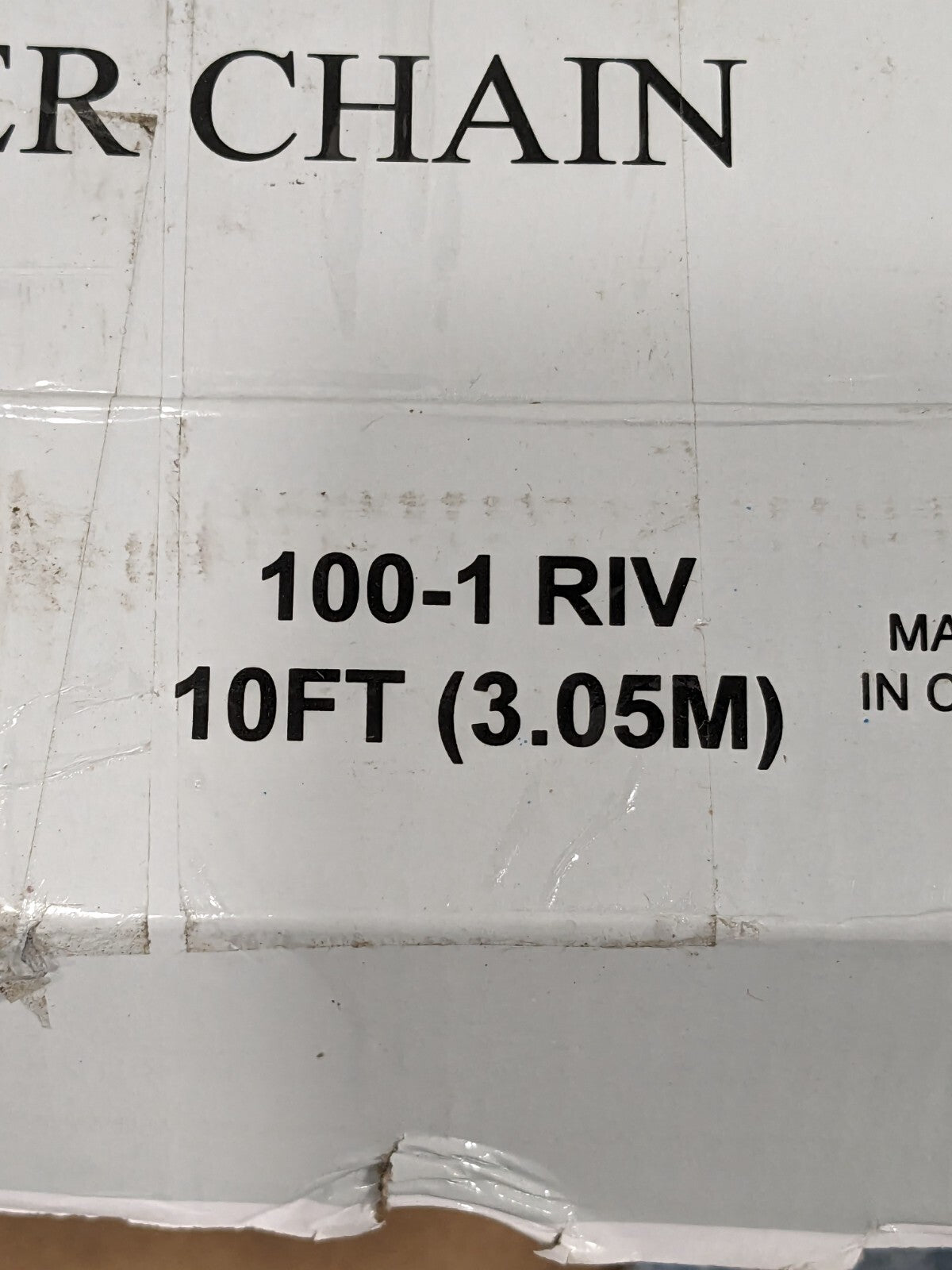 Shuster 10' 3.05M Precision Roller Chain 100-1 RIV