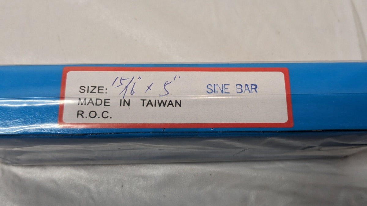 Sine Bar 5" Long x 15/16" Wide x 0.0002" Center to Center Accurac
