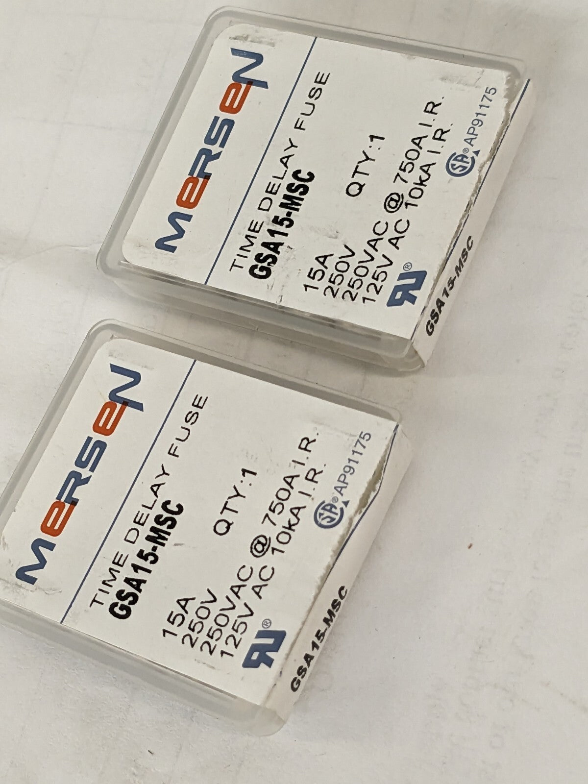 FERRAZ SHAWMUT Cylindrical Time Delay Fuse 10pc15 A 1-1/4 OAL1/4 Dia GSA15-MSC