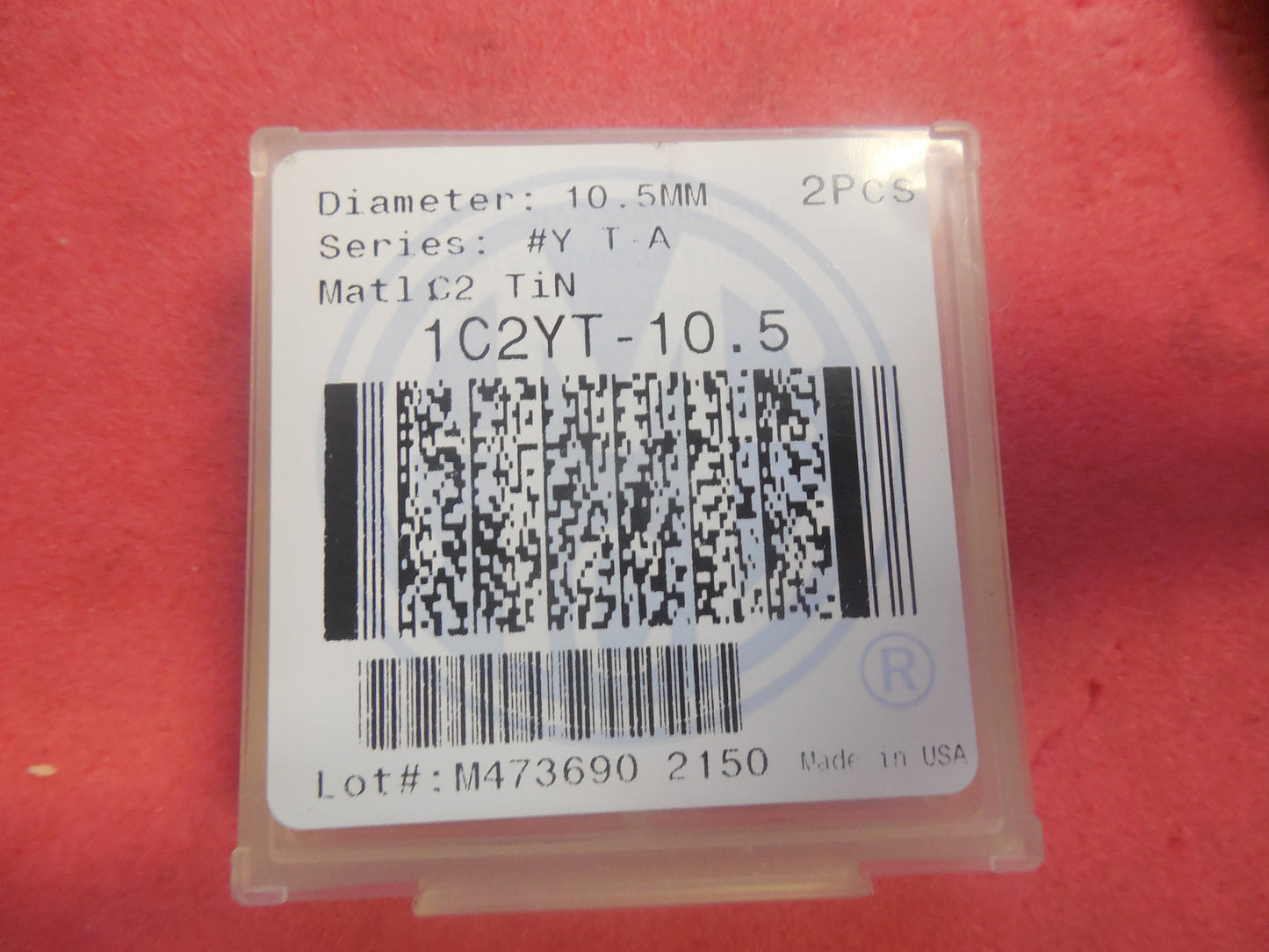 Allied Machine Carbide Inserts 10.5mm TiN Qty. 2 1C2YT-10.5