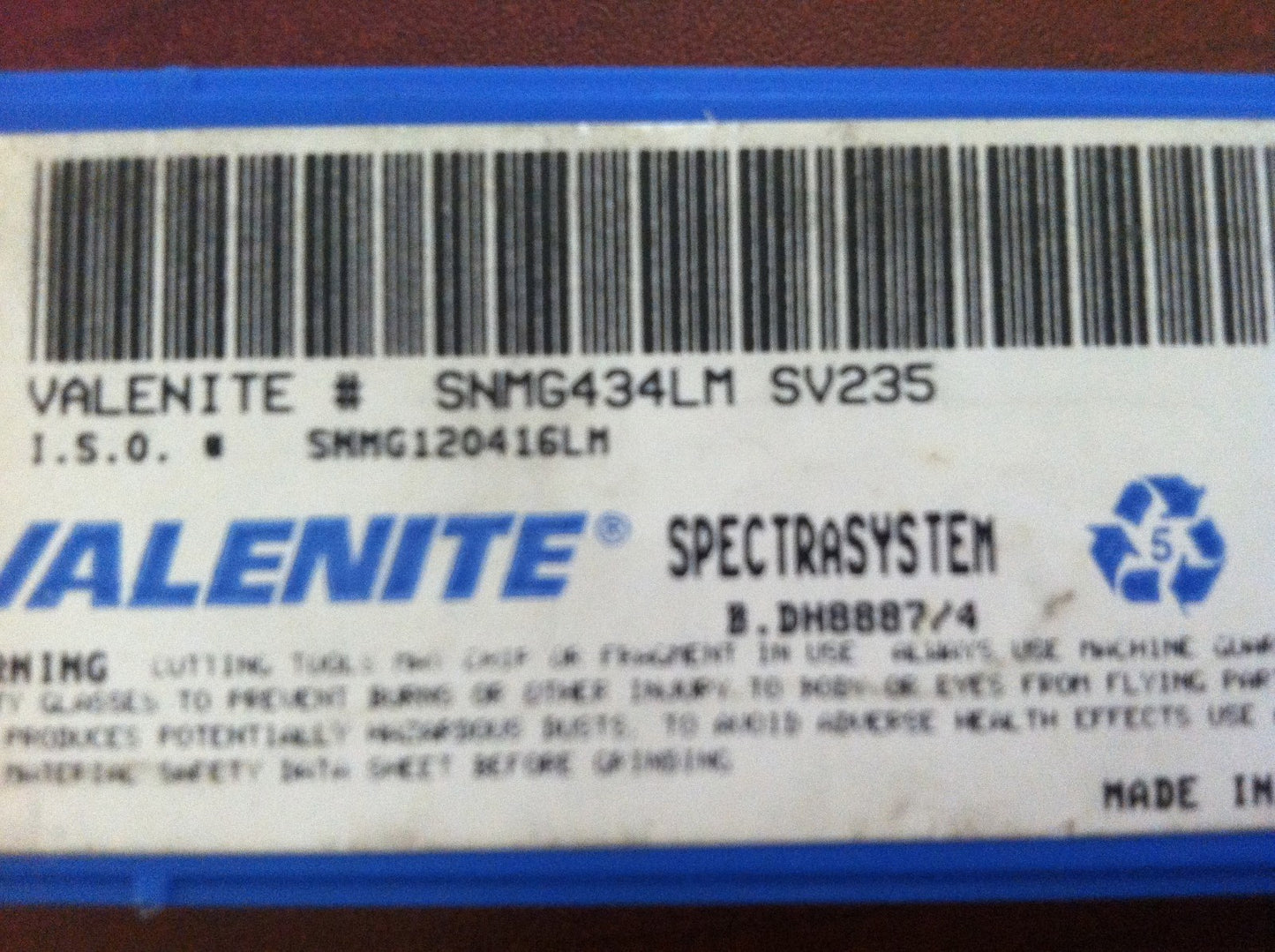 Valenite SNMG120416LM SNMG434LM SV235 Indexable Carbide Turning Inserts Qty. 10