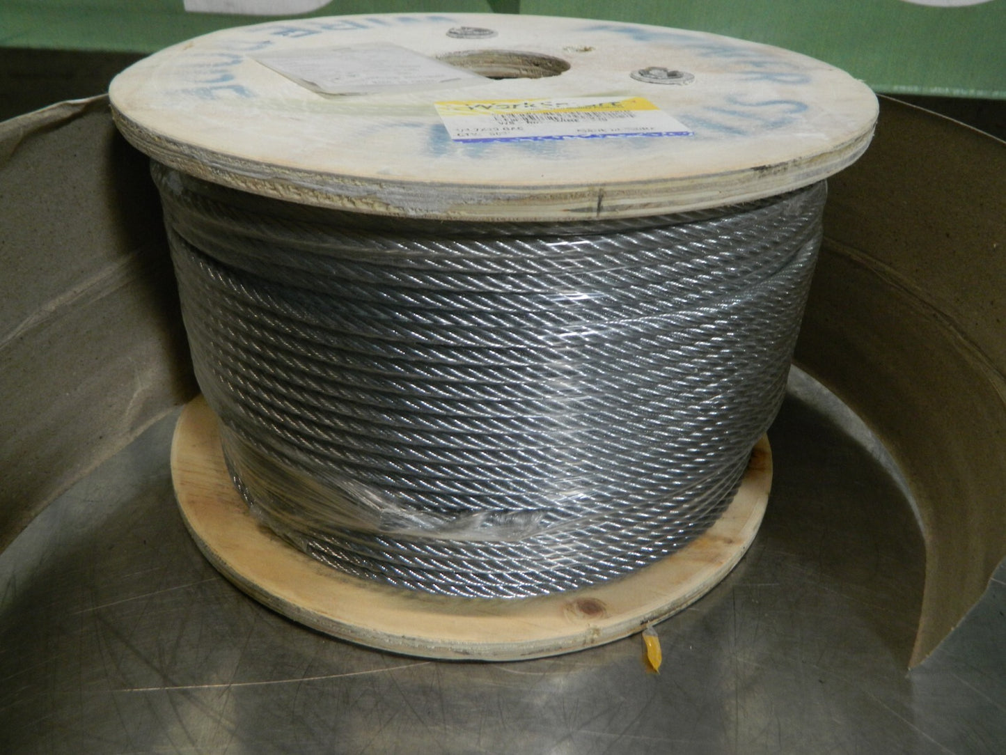 Work Smart Galvanized Steel Wire Rope 1/4" Diam 7,000 Lb Breaking Strength