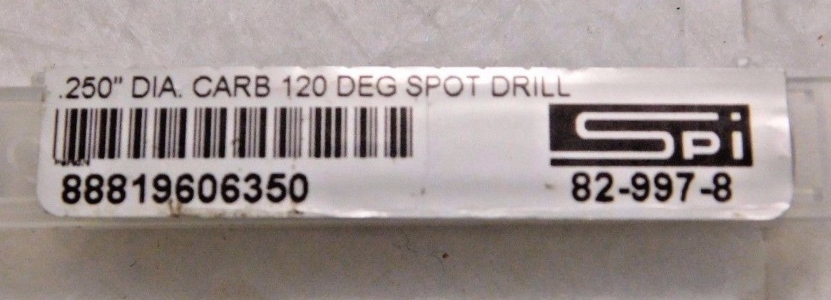 SPI Solid Carbide Spotting Drill 0.25" Dia x 1-31/32" OAL QTY 2 82-997