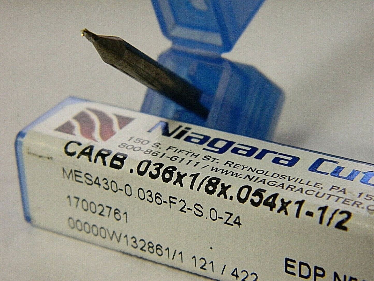 Niagara Cutter 0.036" 0.054" LOC 1-1/2" OAL 4 FL Square End Mill