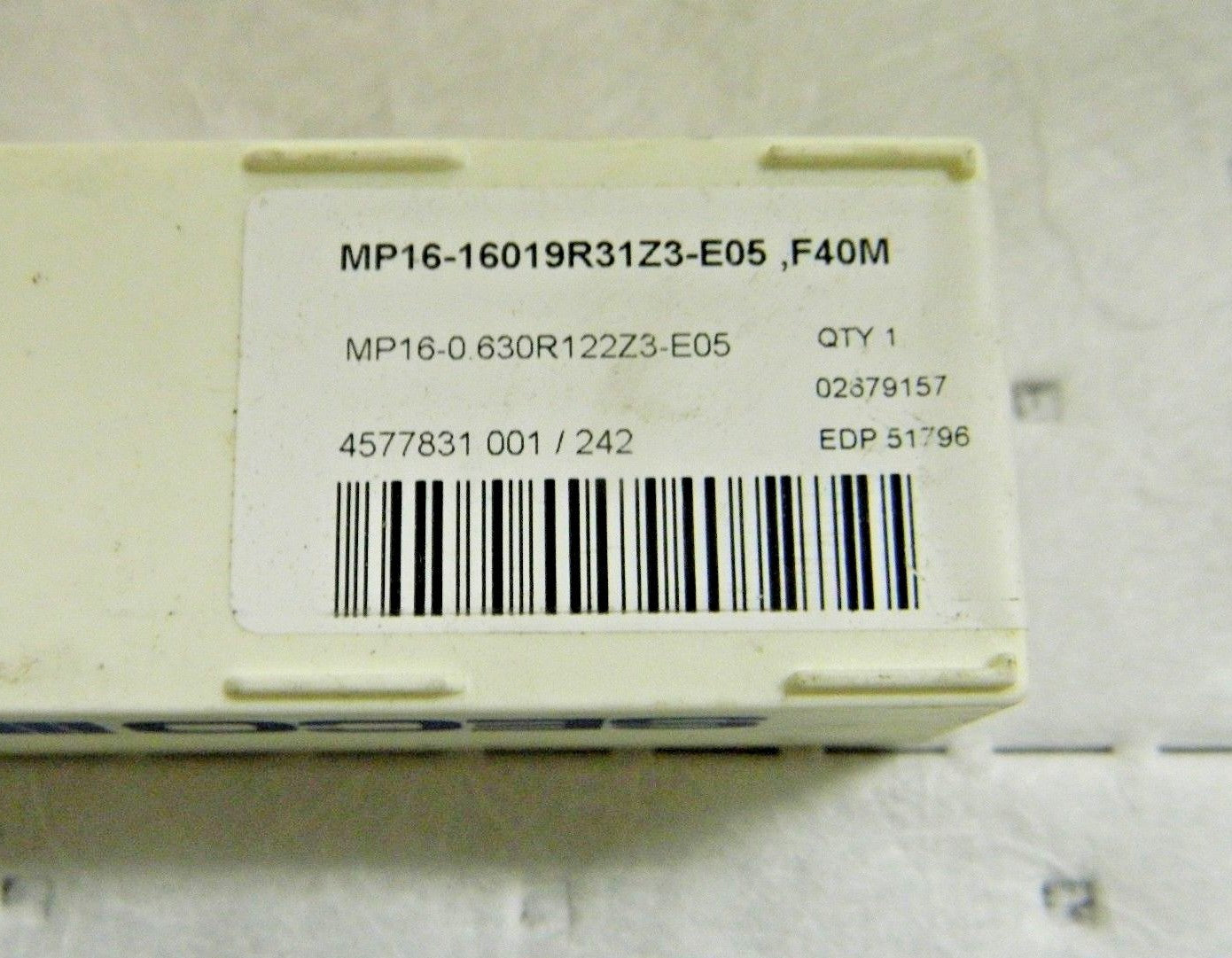 Seco Carbide Milling Tip Insert 16mm Cut Diam MP16 E05 Grade F40M Qty 1 51796