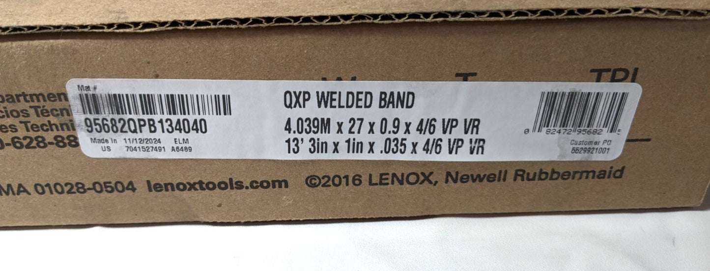 Lenox Welded Band Saw Blade 4 / 6 TPI 13'3" x 1" x .035" Bi