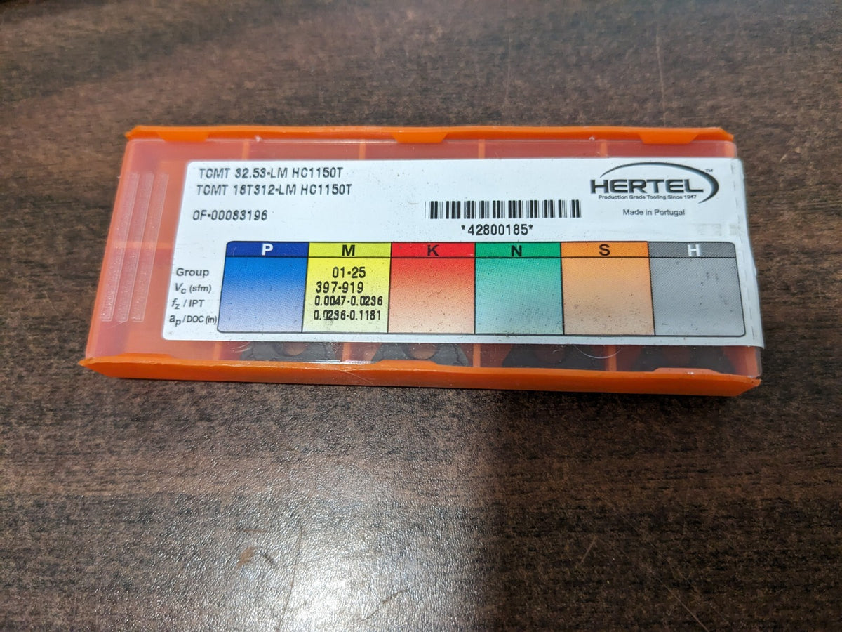 HERTEL Turning Insert 8ct: TCMT 32.53LM HC1150T, Solid Carbide 1002406