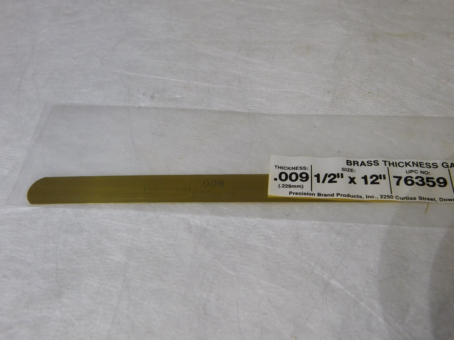 Precision Brand 0.009 Brass Thickness Gage 1/2 x 12 Blades (Pack of 12) 76360
