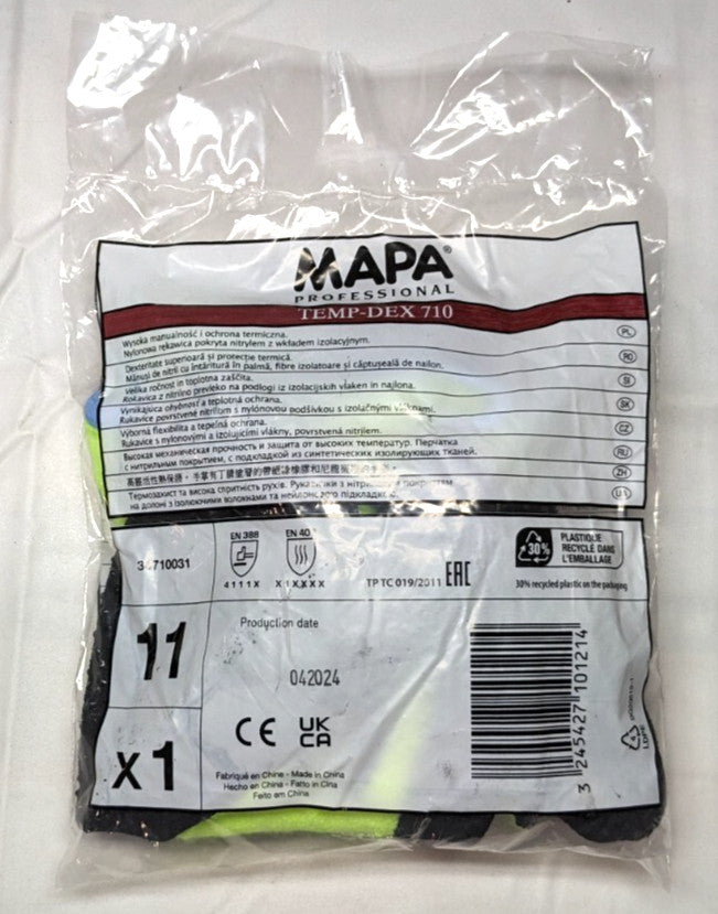 MAPA PROFESSIONAL Temp-Dex 710 Heat Resistant Glove 2XL *QTY 5 Pair* 34710031