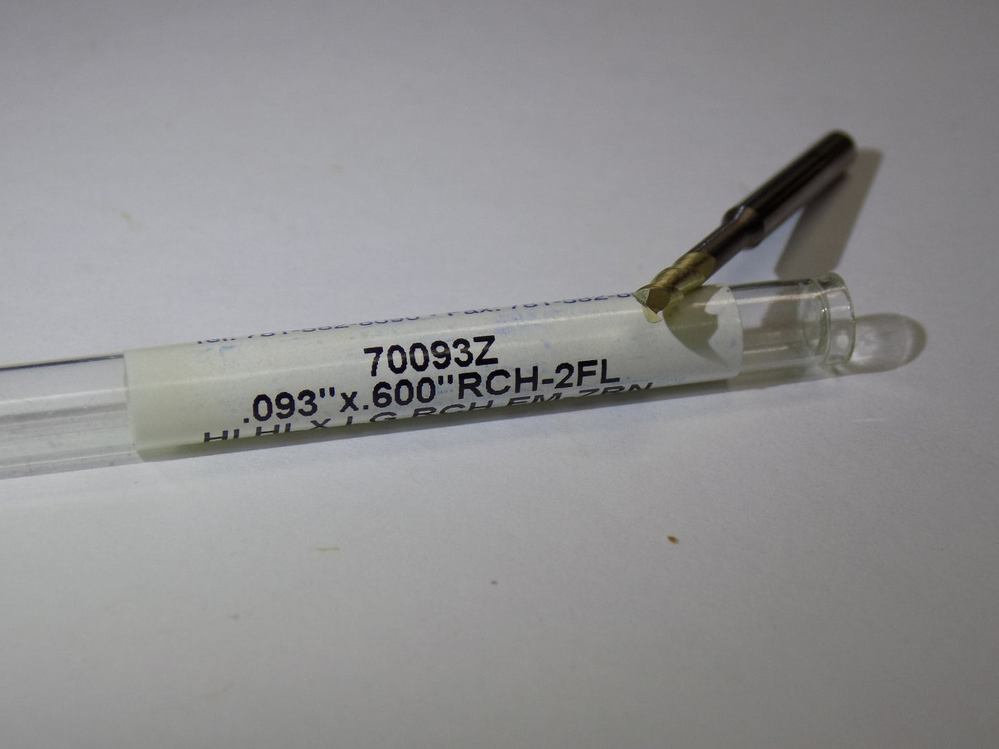 Microcut .093" x. 600" Long reach x 45 º HLX-2FL Carbide End mill 700