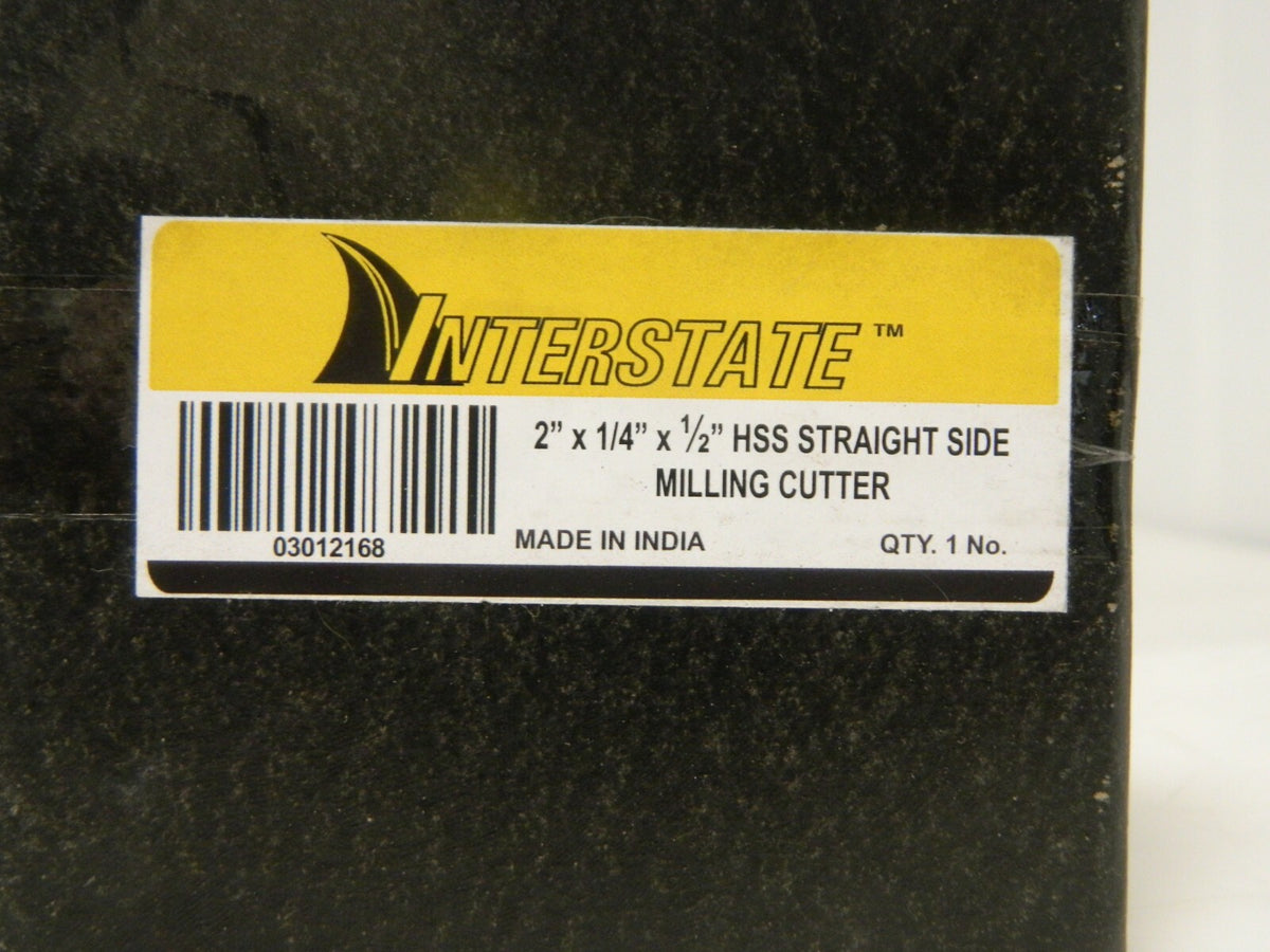Interstate Straight Tooth Side Milling Cutter 2" Dia x 1/4" Width Qty