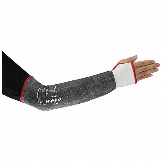HYFLEX Cut-Resistant Sleeve: ANSI/ISEA Cut Level A4, 22inch 50pk 11-281
